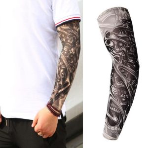 1 2pcs arm sleeves outdoor golf camping hiking arm tattoo sleeve uv protection full arm warmer cycling equipment accessories
