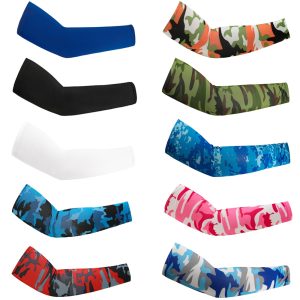 2pcs unisex cooling arm sleeves cover sports running uv sun protection outdoor men fishing cycling sleeves for hide tattoos 2