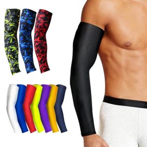 breathable quick dry uv protection running arm sleeves basketball elbow pad fitness armguards sports cycling arm warmers