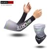 summer running arm sleeve ice silk cooling sunscreen cuff uv sun protection sleeve anti slip men women long gloves outdoor sport