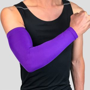 warmer sunscreen bands summer running basketball cycling arm sports arm compression sleeve volleyball uv protection purple 1 piece xl